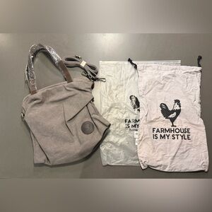 Farmhouse Elegant Gray Tote Bag